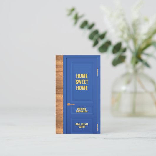 実在Estate Agent Door Logo 名刺 (スタンド正面)