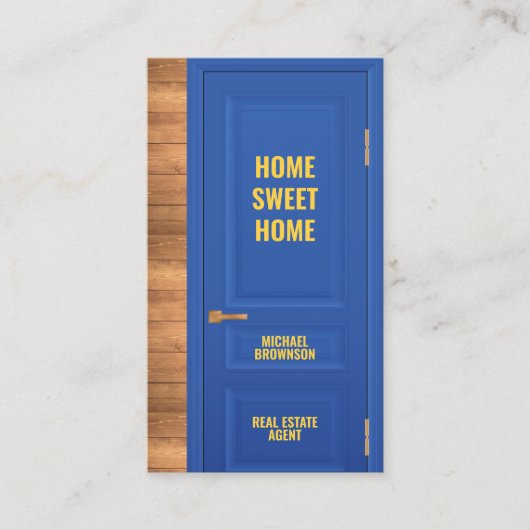 実在Estate Agent Door Logo 名刺 (正面)