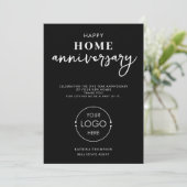 実在Estate Agent Happy Home Anniversary Logo サンキューカード (スタンド正面)