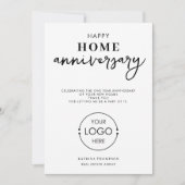 実在Estate Agent Happy Home Anniversary Logo サンキューカード (正面)