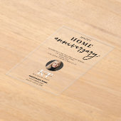 実在Estate Agent Happy Home Anniversary Thank You アクリル招待状 (レイダウン)