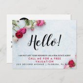 実在Estate Agent HELLO CARD 案内ポストカード (正面/裏面)