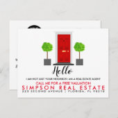 実在Estate Agent HELLO CARD 案内ポストカード (正面/裏面)