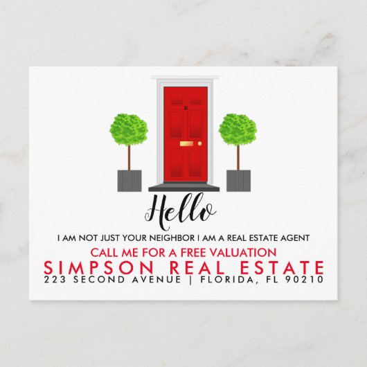 実在Estate Agent HELLO CARD 案内ポストカード (正面)