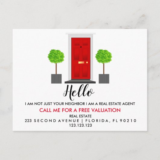 実在Estate Agent HELLO CARD 案内ポストカード (正面)