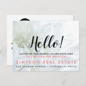 実在Estate Agent HELLO CARD 案内ポストカード (正面/裏面)