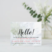 実在Estate Agent HELLO CARD 案内ポストカード (スタンド正面)