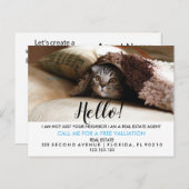 実在Estate Agent HELLO CARD 案内ポストカード (正面/裏面)
