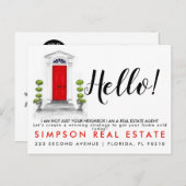 実在Estate Agent HELLO CARD 案内ポストカード (正面/裏面)