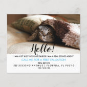 実在Estate Agent HELLO CARD cat チラシ (正面)
