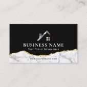 実在Estate Agent Houseロゴモダン金ゴールド 名刺 (正面)