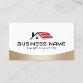 実在Estate Agent House Roofのロゴモダン金ゴールド 名刺 (正面)