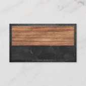 実在Estate Agent Marble Logo |木革 名刺 (裏面)