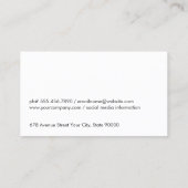 実在Estate Agent Marble Texture 予約カード (裏面)