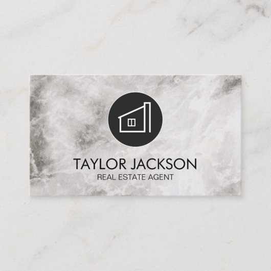 実在Estate Agent Marble Texture 予約カード (正面)