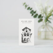 実在Estate Agent Minimalist QRコードソーシャルメディア 名刺 (スタンド正面)