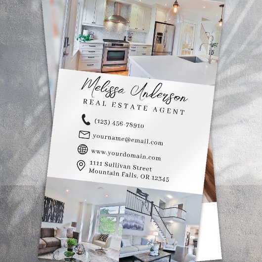実在Estate Agent Photo Collage 名刺