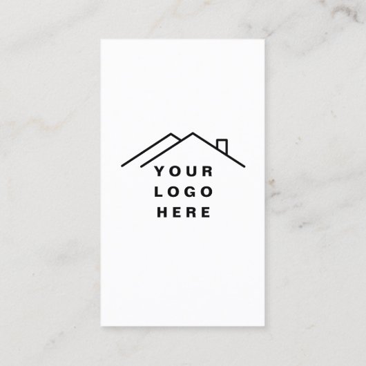 実在Estate Agent Photo Logoソーシャルメディア 名刺 (裏面)