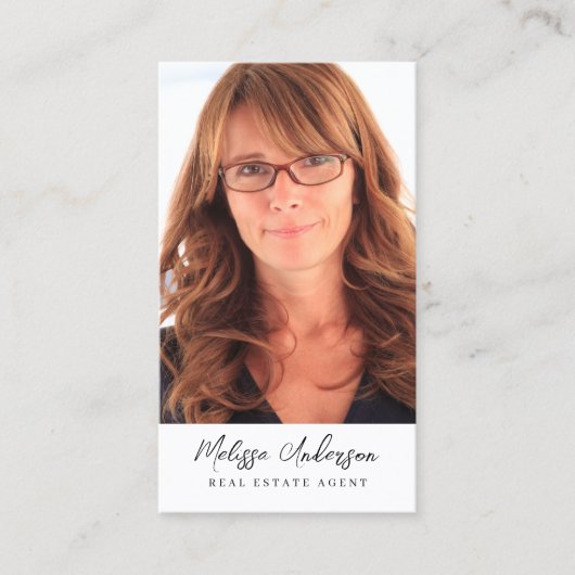 実在Estate Agent Photo QRコード 名刺 (正面)