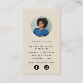 実在Estate Agent Photo Social Mediaアイコン 名刺 (裏面)