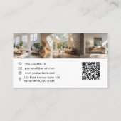 実在Estate Agent Property Photo Collage QR CODE 名刺 (裏面)