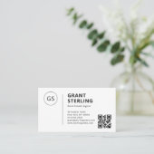 実在Estate Agent QR Code Companyロゴ 名刺 (スタンド正面)