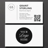 実在Estate Agent QR Code Companyロゴ 名刺