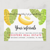 実在Estate Bananas referrals Announcement 案内ポストカード (正面)