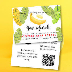 実在Estate Bananas referrals Announcement 案内ポストカード