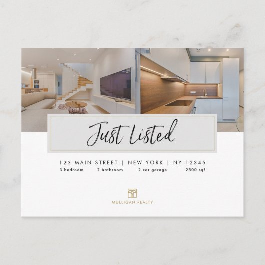 実在Estate Brokerモダンはがき – 一覧のみ ポストカード (正面)