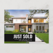 実在Estate Brokerモダンはがき – JUST SOLD ポストカード (正面)