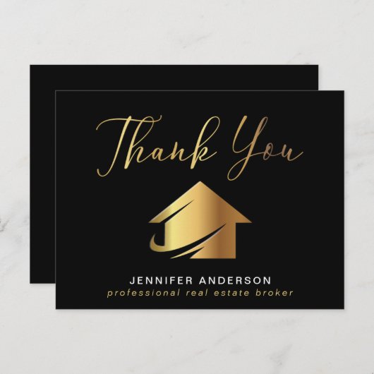 実在Estate Broker Agentありがとう ポストカード (正面/裏面)