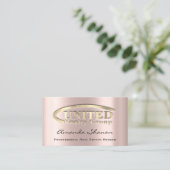 実在Estate Broker Agentバラ金ゴールドのロゴカスタム 名刺 (スタンド正面)