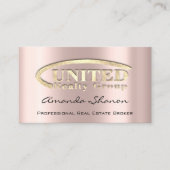 実在Estate Broker Agentバラ金ゴールドロカスタムゴBu 名刺 (正面)