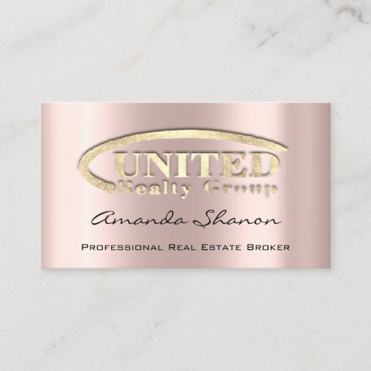 実在Estate Broker Agentバラ金ゴールドロカスタムゴBu 名刺 (正面)