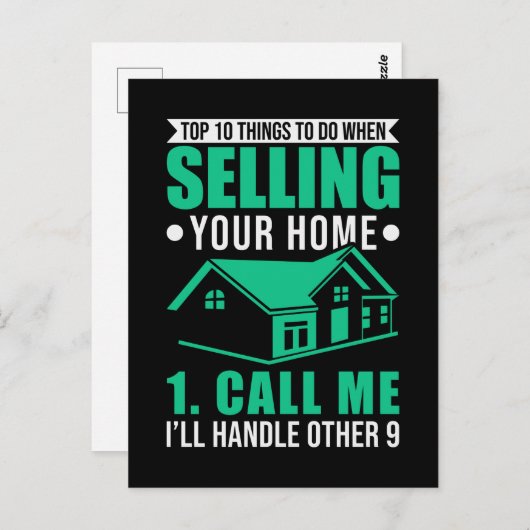 実在Estate Broker Property おもしろい 実在 Setate Agent ポストカード (正面/裏面)