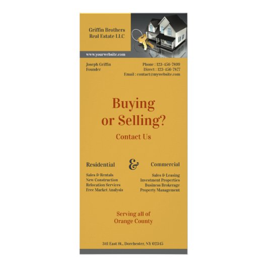 実在Estate Business Rack ラックカード (正面)