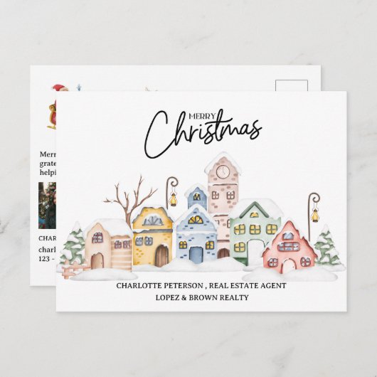 実在Estate Chrimas シーズンポストカード (正面/裏面)