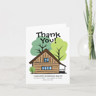 実在Estate Client Hand Drawn Thank You カード