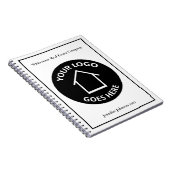 実在Estate Companyのロゴ追加カスタム不動産仲介業者 ノートブック (右側)