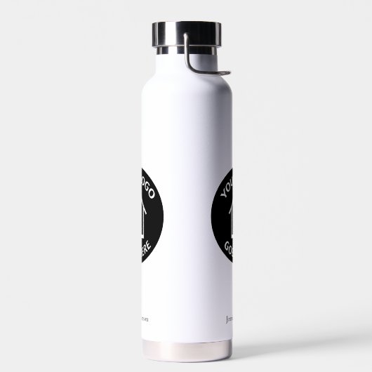 実在Estate Companyロゴの追加カスタム不動産仲介業者 ウォーターボトル (左面)