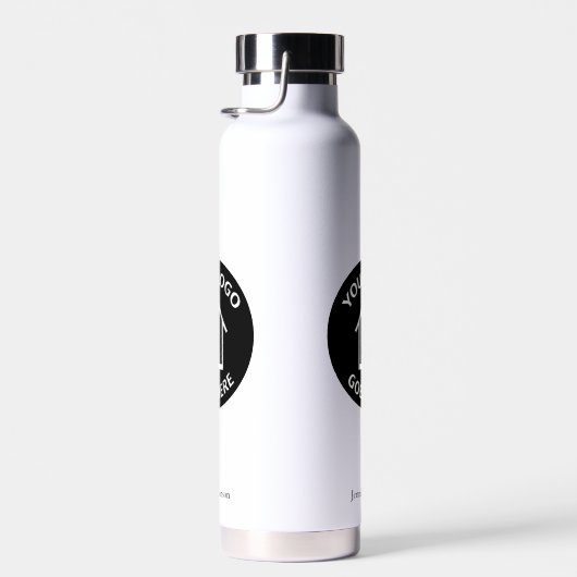 実在Estate Companyロゴの追加カスタム不動産仲介業者 ウォーターボトル (右面)