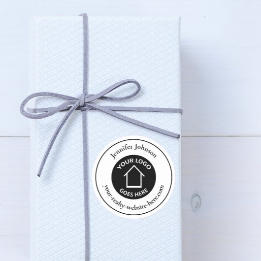 実在Estate Companyロゴの追加カスタム不動産仲介業者 ラウンドシール