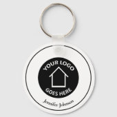 実在Estate Companyロゴの追加モダンカスタム キーホルダー (裏面)