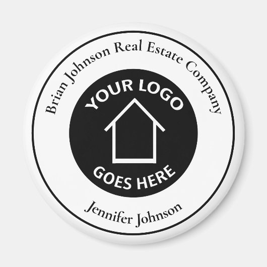 実在Estate Companyロゴを追加モダンカスタムBu マグネット (正面)