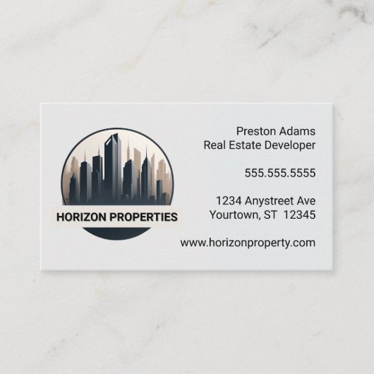 実在Estate Developer Agent Management 名刺 (正面)