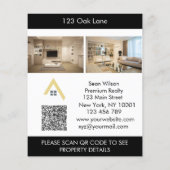 実在Estate For Sale モダン Listing Photo Black チラシ (裏面)