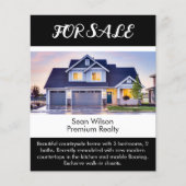 実在Estate For Sale モダン Listing Photo Black チラシ (正面)