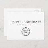 実在Estate Happy Home Anniversary Add Logo ポストカード (正面/裏面)