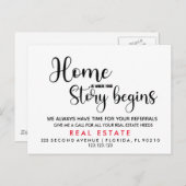 実在Estate Homeはあなたの物語が始まる場所 案内ポストカード (正面/裏面)